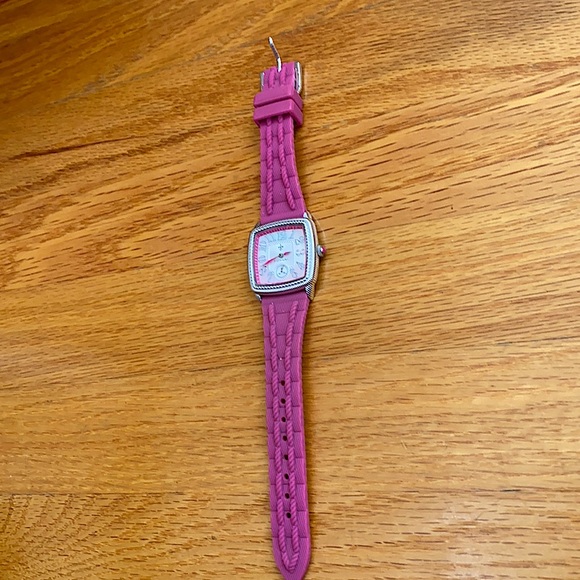 Judith Ripka Silicone Band Dual Time Watch - Picture 2 of 8